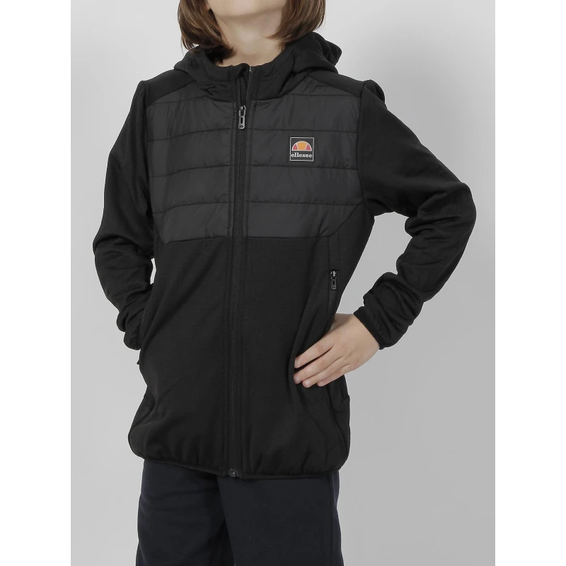Devant -ChicFit Boutique blouson vuole noir enfant ellesse