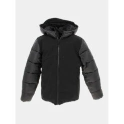 Doudoune à Capuche Hooded Padded Noir Enfant - Guess