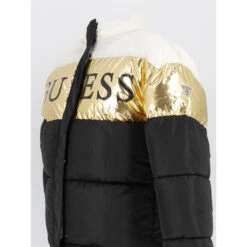 Doudoune Hooded Padded Doré Noir Fille - Guess -ChicFit Boutique doudoune hooded padded dore noir fille guess 3