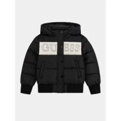 Doudoune Hooded Padded Noir Fille - Guess