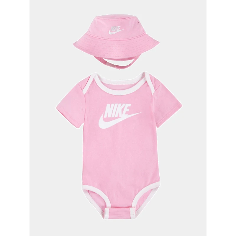 Devant -ChicFit Boutique ensemble body bob core logo rose bebe nike