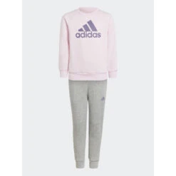Ensemble Jogging Badge Of Sport Gris Rose Enfant - Adidas