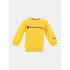 Ensemble Jogging Sweat Crew Jaune Bleu Enfant - Champion -ChicFit Boutique ensemble jogging sweat crew jaune bleu enfant champion 2