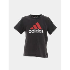 Ensemble Short T-shirt Big Logo Rouge Noir Enfant - Adidas -ChicFit Boutique ensemble short t shirt big logo rouge noir enfant adidas 2