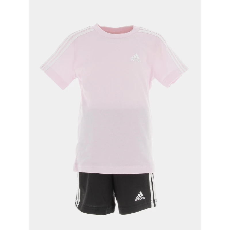 Ensemble Sport T-shirt Short Rose Fille - Adidas 1 Ensemble Sport T-shirt Short Rose Fille - Adidas