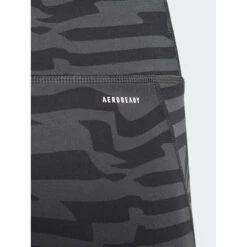 Legging Taille Haute à Rayures Gris Noir Fille - Adidas -ChicFit Boutique legging taille haute a rayures gris noir fille adidas 2