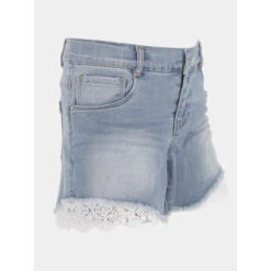 Short En Jean Dentelle Salli Bleu Fille - Name It -ChicFit Boutique short en jean dentelle salli bleu fille name it 3
