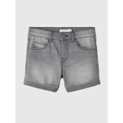 Short En Jean Slim Salli Gris Fille - Name It