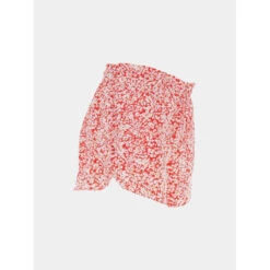 Short Fluide à Fleurs Rosiegi Rouge Fille - Le Temps Des Cerises -ChicFit Boutique short fluide a fleurs rosiegi rouge fille le temps des cerises 3
