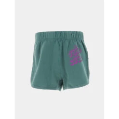 Short Jogging Logo Paillette Cristigi Vert Fille - Le Temps Des Cerises