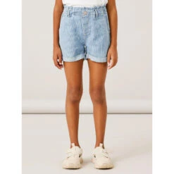 Short Rayé Taille Haute Bella Bleu Fille - Name It