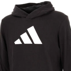 Sweat à Capuche 3 Bandes Noir Enfant - Adidas -ChicFit Boutique sweat a capuche 3 bandes noir enfant adidas 2