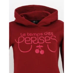Sweat à Capuche Bordeaux Fille - Le Temps Des Cerises -ChicFit Boutique sweat a capuche bordeaux fille le temps des cerises 3