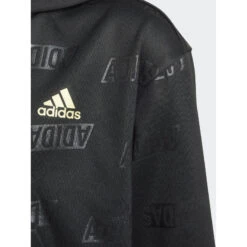 Sweat à Capuche Brand Love Bluv Multi-logo Noir Fille - Adidas -ChicFit Boutique sweat a capuche brand love bluv multi logo noir fille adidas 2