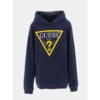 Sweat à Capuche Core Line Bleu Marine Enfant - Guess