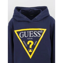 Sweat à Capuche Core Line Bleu Marine Enfant - Guess -ChicFit Boutique sweat a capuche core line bleu marine enfant guess 2