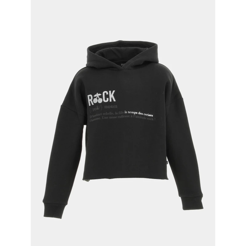 Sweat à Capuche Crop Bendgi Noir Fille - Le Temps Des Cerises 1 Sweat à Capuche Crop Bendgi Noir Fille - Le Temps Des Cerises