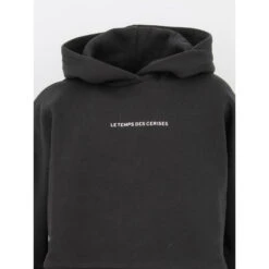 Sweat à Capuche Crop Volvagi Noir Fille - Le Temps Des Cerises -ChicFit Boutique sweat a capuche crop volvagi noir fille le temps des cerises 2