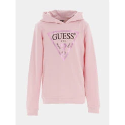 Sweat à Capuche Fleece Core Rose Fille - Guess