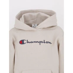 Sweat à Capuche Hooded Avec Logo Beige Enfant - Champion -ChicFit Boutique sweat a capuche hooded avec logo beige enfant champion 2