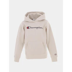 Sweat à Capuche Hooded Avec Logo Beige Enfant - Champion