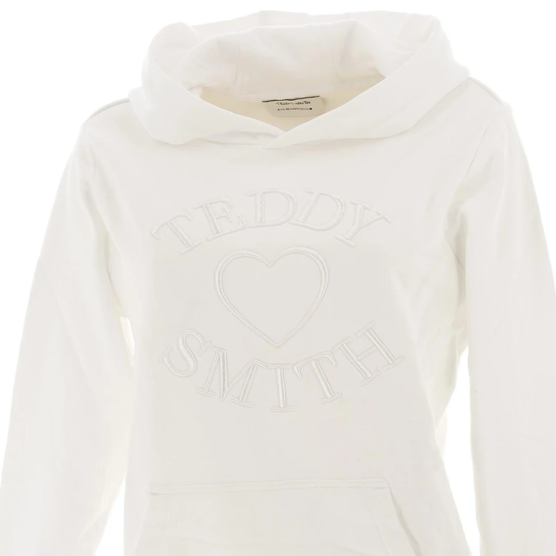 Sweat à Capuche Kea Blanc Fille - Teddy Smith 3 Sweat à Capuche Kea Blanc Fille - Teddy Smith – Image 3
