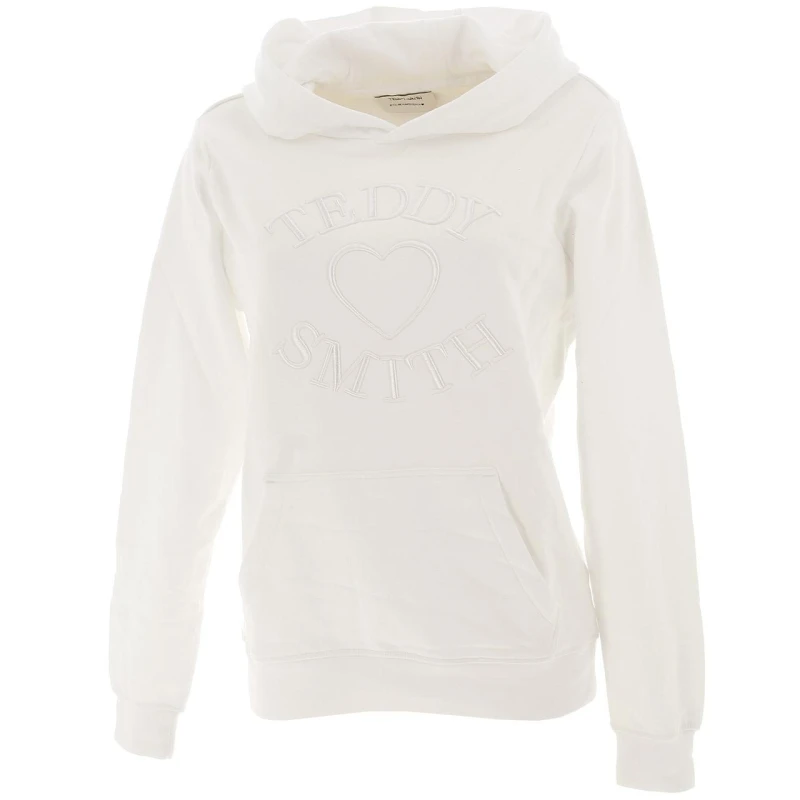 Sweat à Capuche Kea Blanc Fille - Teddy Smith 1 Sweat à Capuche Kea Blanc Fille - Teddy Smith