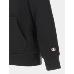 Sweat à Capuche Logo Brodé Noir Enfant - Champion -ChicFit Boutique sweat a capuche logo brode noir enfant champion 3