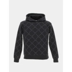 Sweat à Capuche Logo Hooded Noir Enfant - Champion