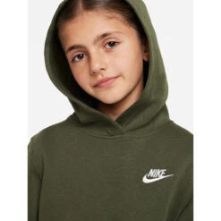 Sweat à Capuche Nsw Club Fleece Kaki Enfant - Nike -ChicFit Boutique sweat a capuche nsw club fleece kaki enfant nike 1 2