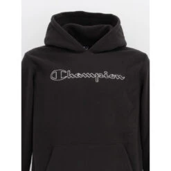 Sweat à Capuche Polaire Noir Enfant - Champion 6 Sweat à Capuche Polaire Noir Enfant - Champion -ChicFit Boutique sweat a capuche polaire noir enfant champion 2
