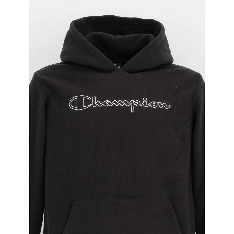 Sweat à Capuche Polaire Noir Enfant - Champion 3 Sweat à Capuche Polaire Noir Enfant - Champion – Image 3