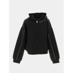 Sweat à Capuche Scuba Noir Fille - Guess