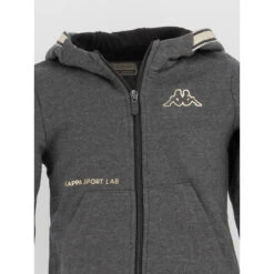 Sweat à Capuche Zippé Bts Becka Gris Fille - Kappa -ChicFit Boutique sweat a capuche zippe bts becka gris fille kappa 2