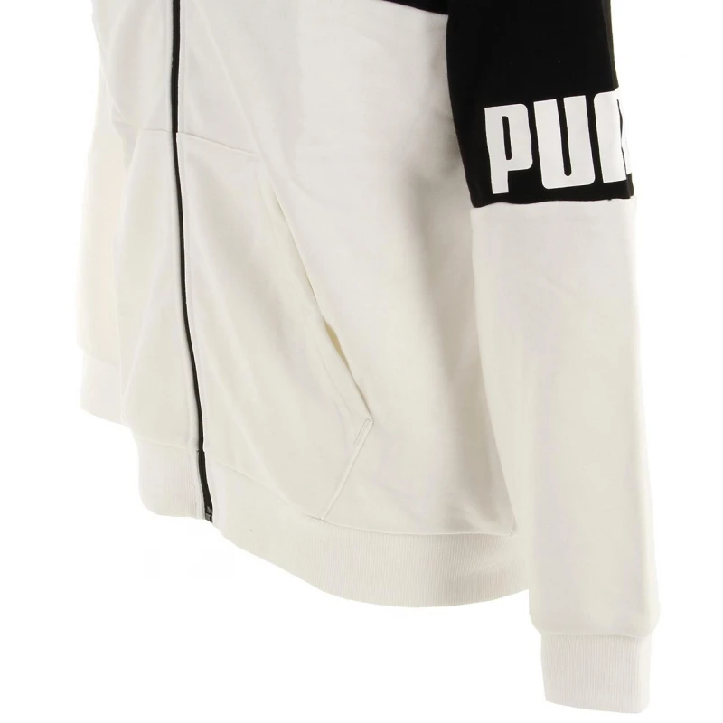 Sweat à Capuche Zippé Power Noir/blanc Enfant - Puma 4 Sweat à Capuche Zippé Power Noir/blanc Enfant - Puma – Image 4