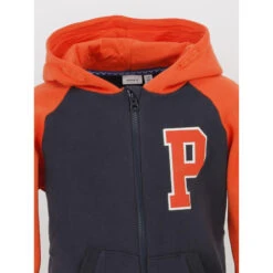 Sweat à Capuche Zippé Tulas Bleu Marine/rouge Enfant - Name It -ChicFit Boutique sweat a capuche zippe tulas bleu marinerouge enfant name it 2