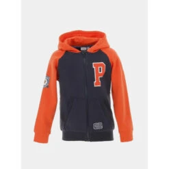 Sweat à Capuche Zippé Tulas Bleu Marine/rouge Enfant - Name It