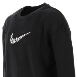 Sweat Crew Daisy Logo Fleurs Noir Fille - Nike -ChicFit Boutique sweat crew daisy logo fleurs noir fille nike 3
