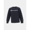 Sweat Crewneck Logo Brodé Bleu Marine Enfant - Champion