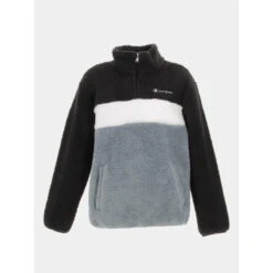 Sweat Peluche Zip Gris Enfant - Champion