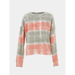 Sweat Tye And Dye Fulagi Orange Kaki Fille - Le Temps Des Cerises