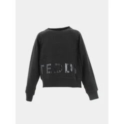 Sweat Uni Logo Patti Noir Fille - Teddy Smith