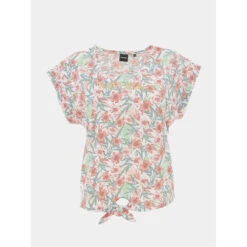T-shirt à Fleurs Nouer Fano Rose Vert Fille - Kaporal