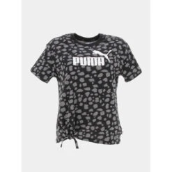 T-shirt à Noeud Animal Essential Noir Gris Fille - Puma