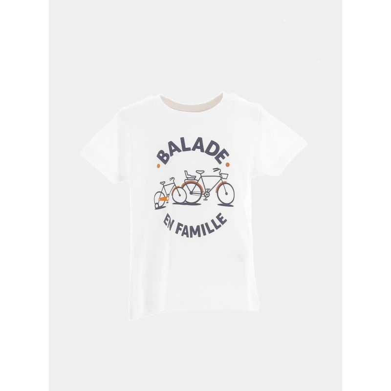 T-shirt Balade En Famille Blanc Enfant - Monsieur T-shirt 1 T-shirt Balade En Famille Blanc Enfant - Monsieur T-shirt