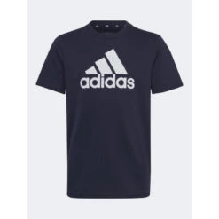 T-shirt Big Logo Bleu Marine Enfant - Adidas