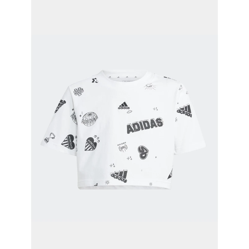 T-shirt Bluv Dessin Blanc Fille - Adidas