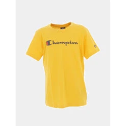 T-shirt Crewneck Logo Jaune Enfant - Champion