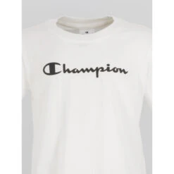T-shirt Crewneck Logo Noir Blanc Enfant - Champion -ChicFit Boutique t shirt crewneck logo noir blanc enfant champion 1 3