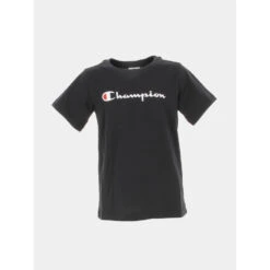 T-shirt Crewneck Logo Noir Enfant - Champion